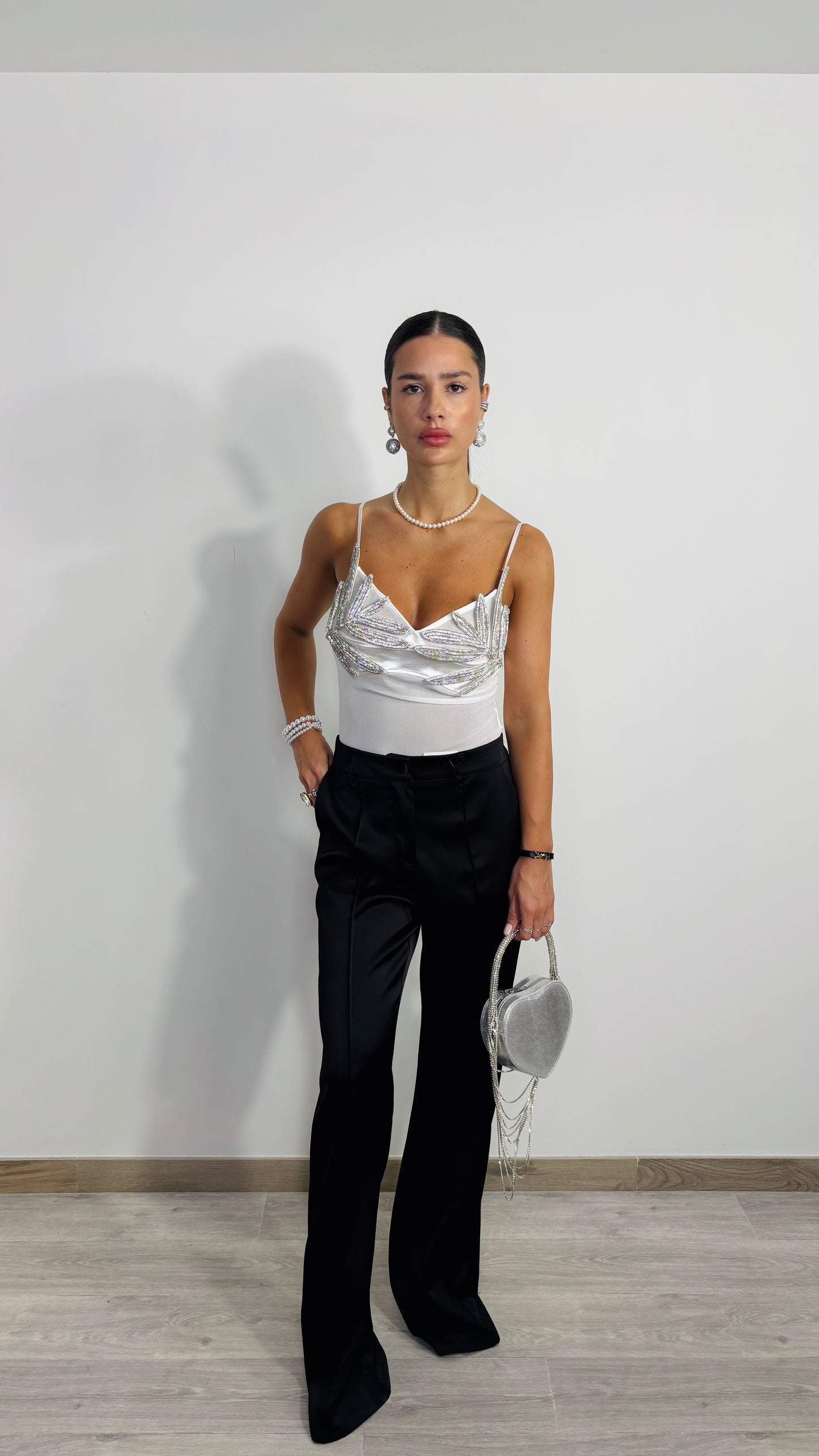 Body bianco Foglia