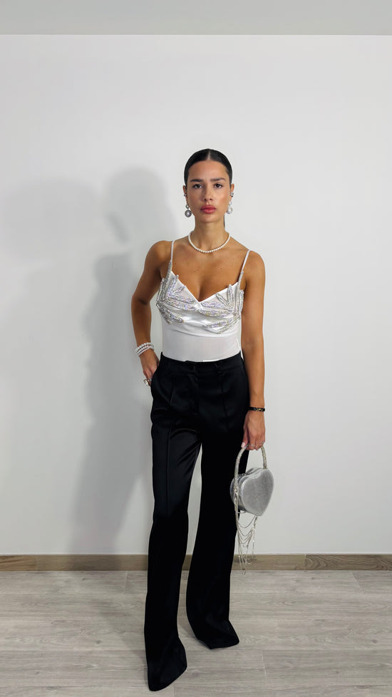 Body bianco Foglia