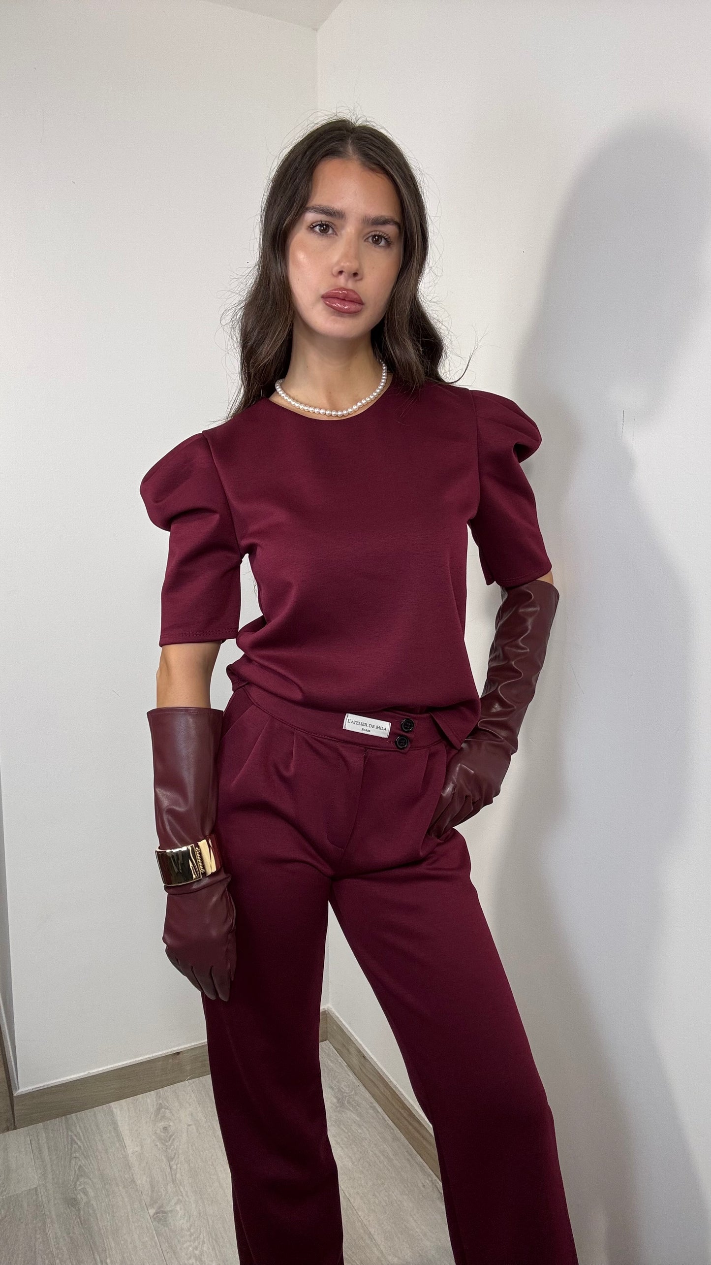 Coordinato bordeaux Susy