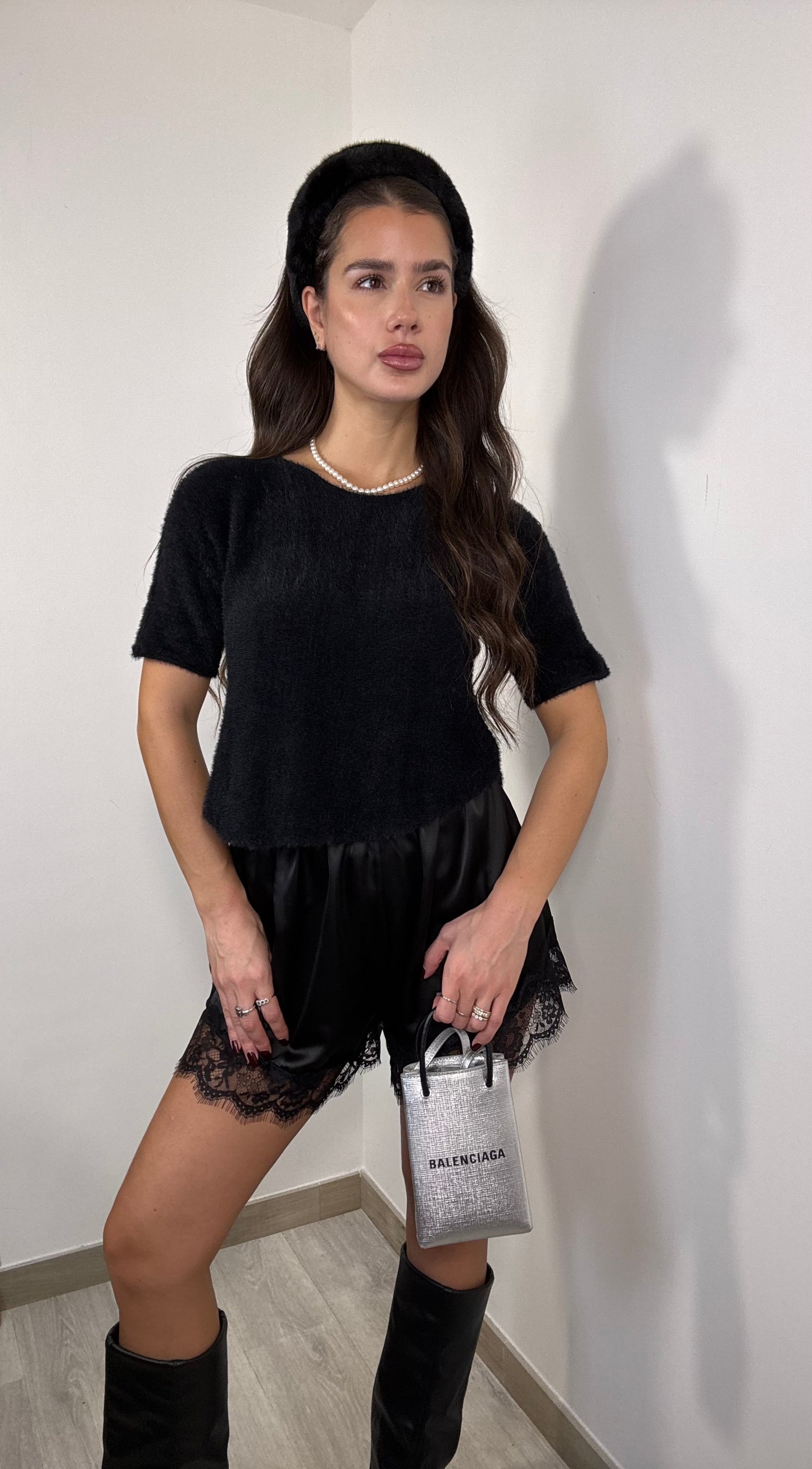 Maglia eco pelliccia Ambra