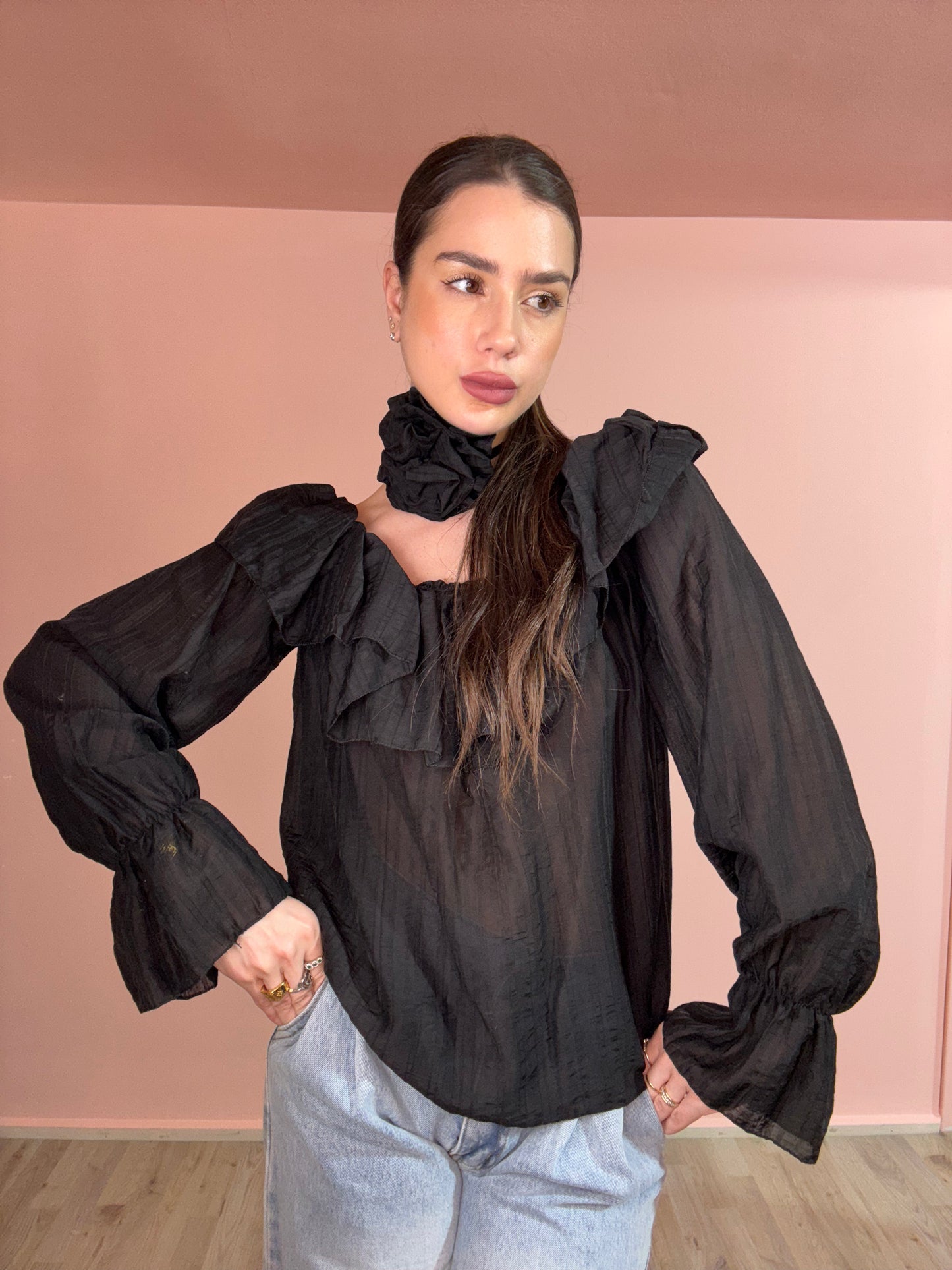 Blusa con fiore Naomi