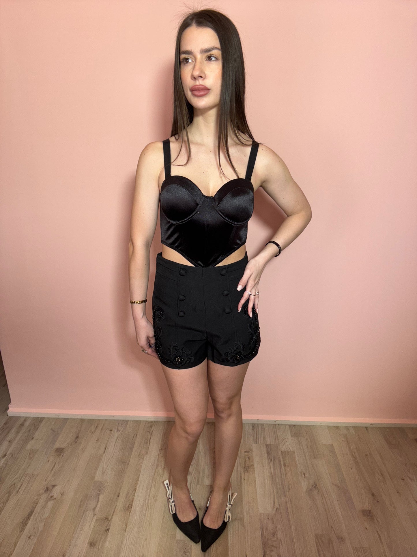 Pantaloncino nero Perla