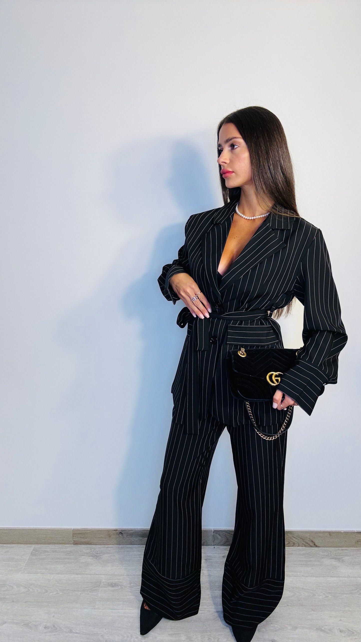 Tailleur Nero gessato Ara