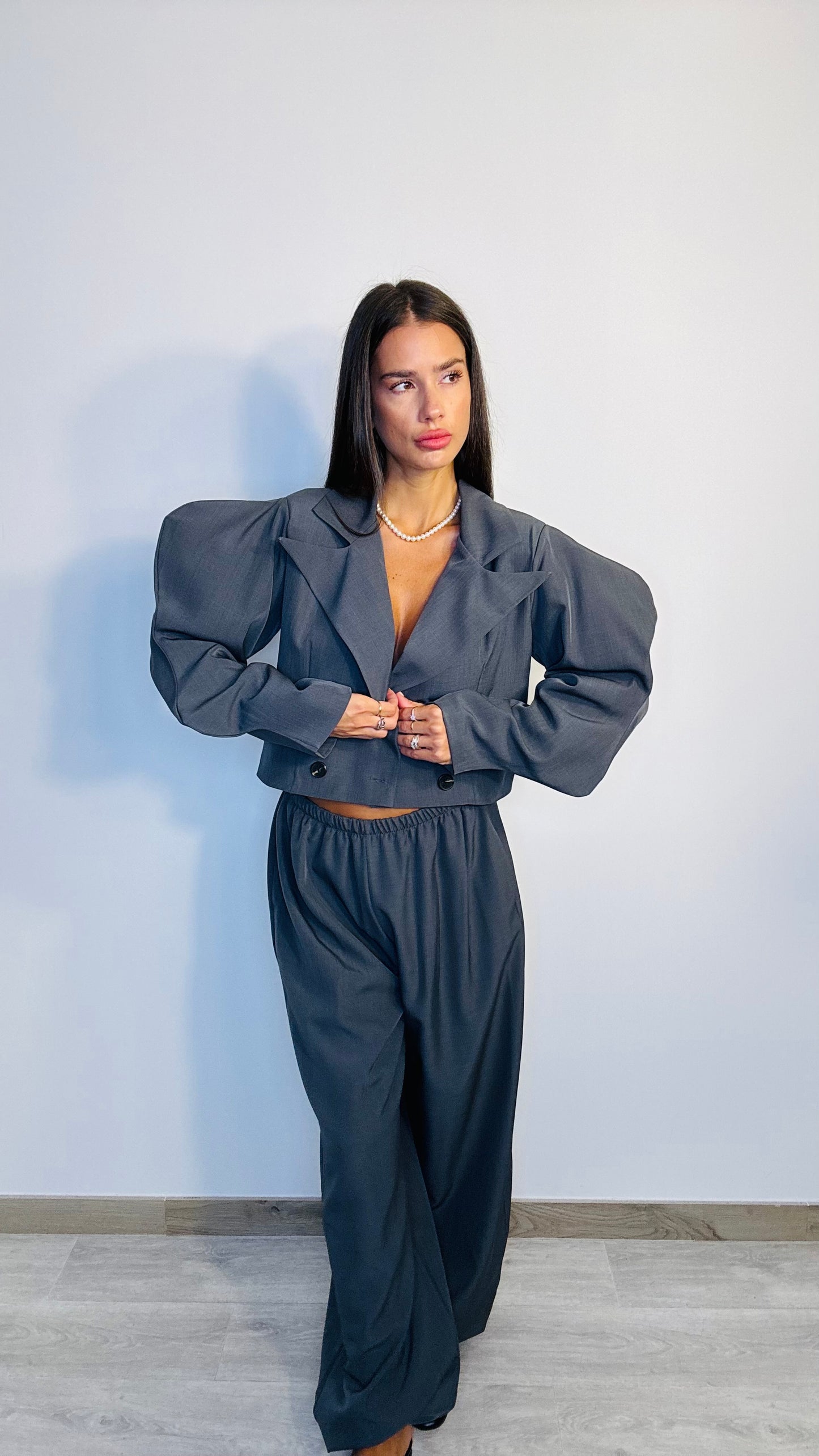 Tailleur grigio Onda