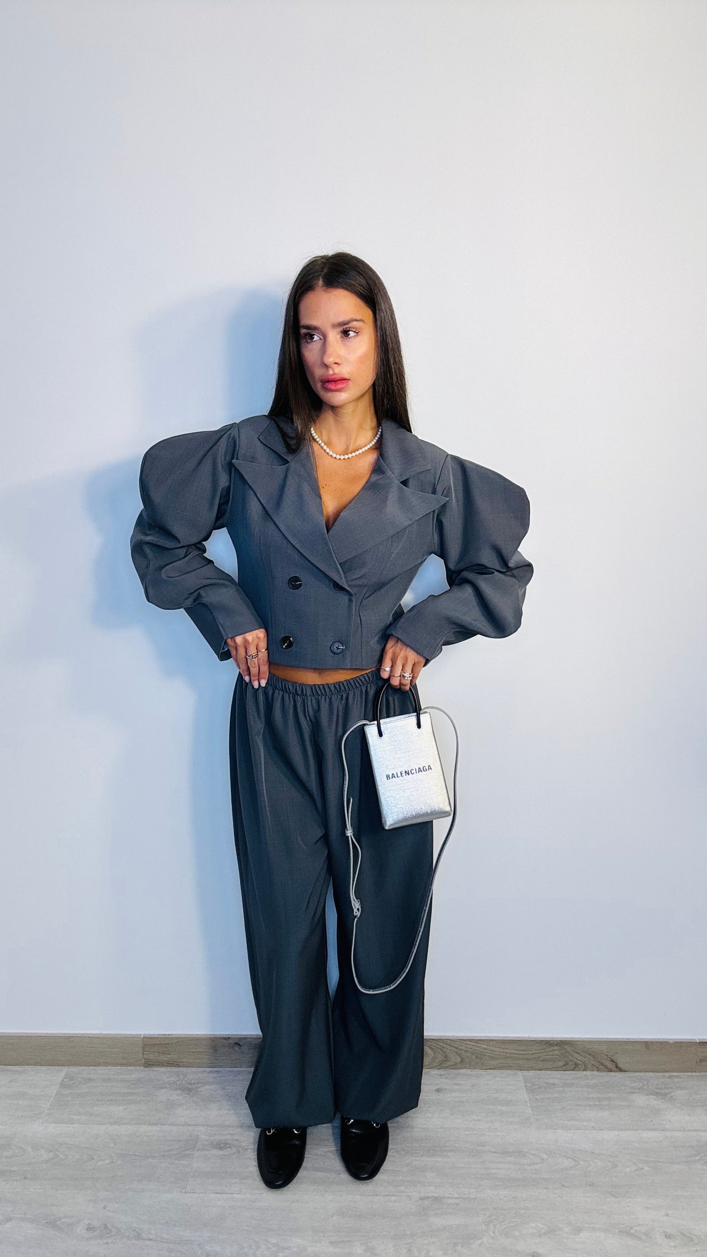 Tailleur grigio Onda