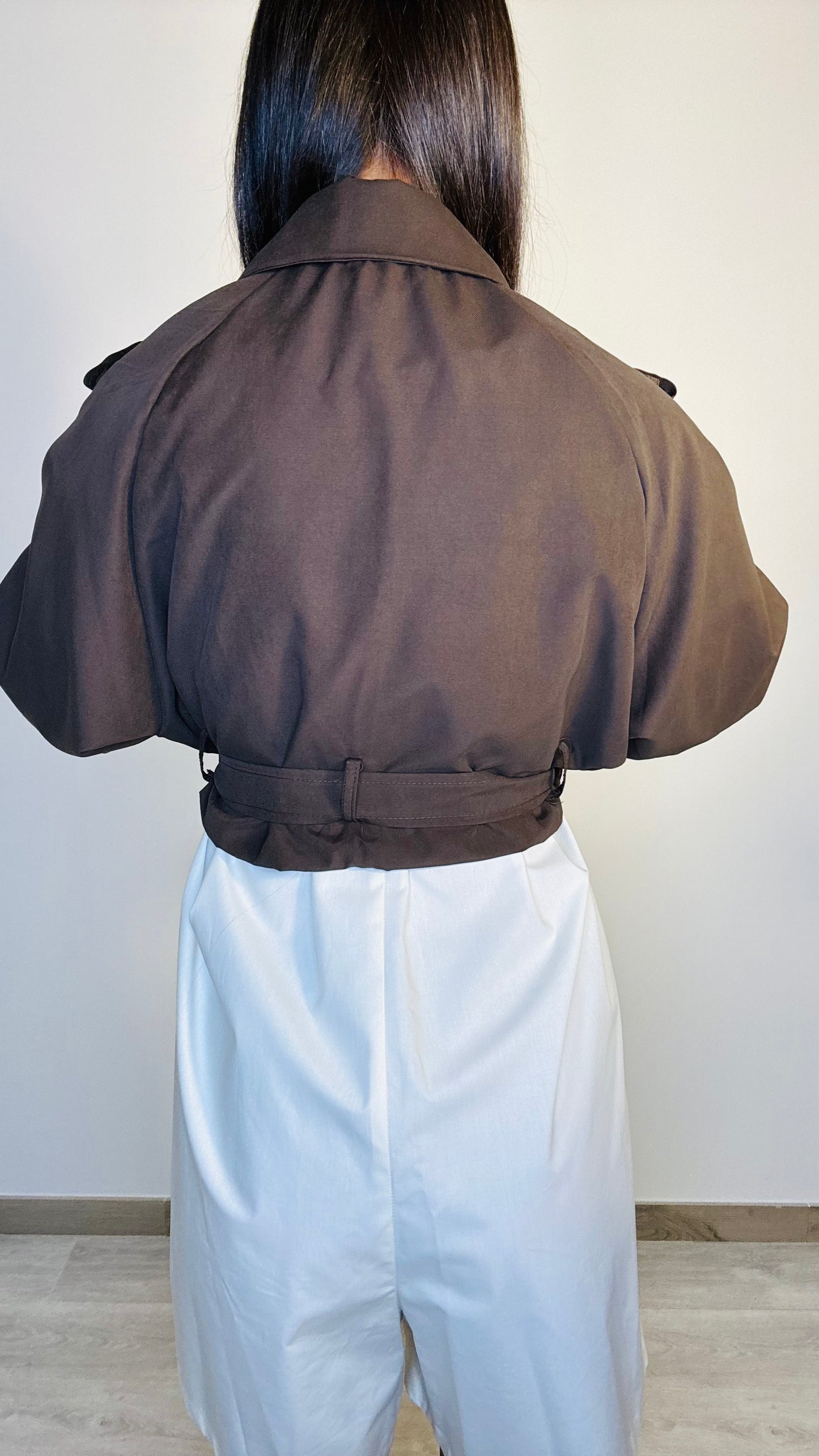 Trench corto marrone Bisco