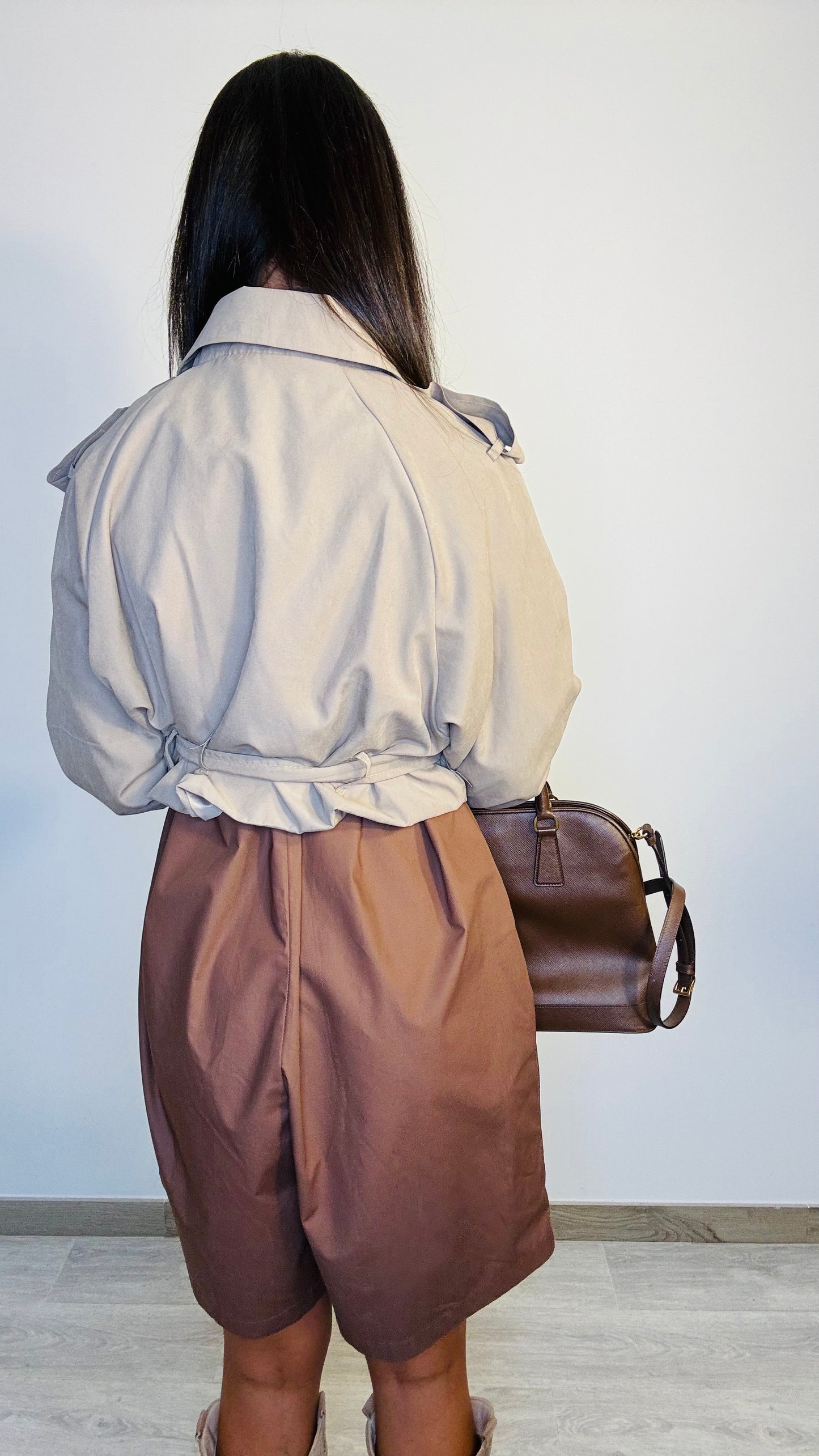 Trench corto beige Bisco