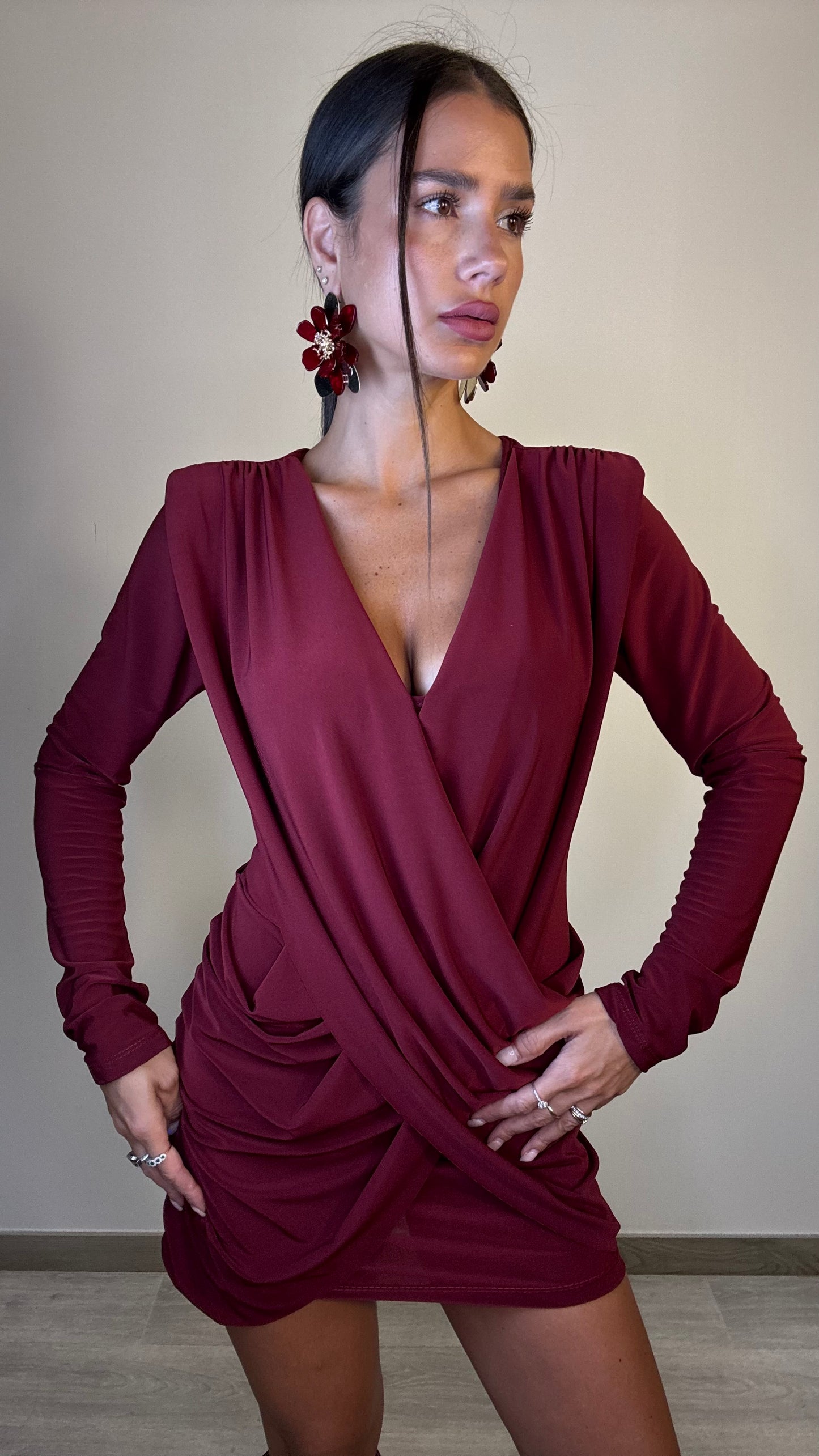 Vestito bordeaux Asia