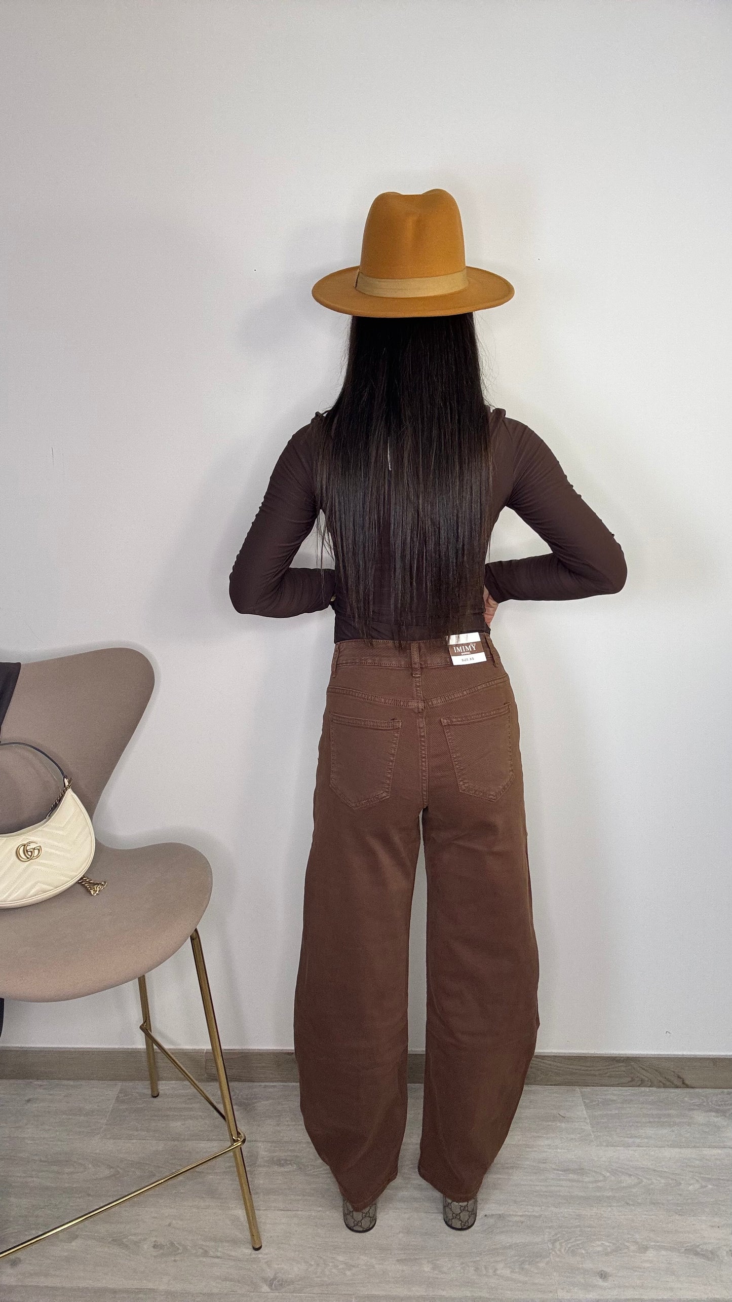 Jeans marrone Balloon