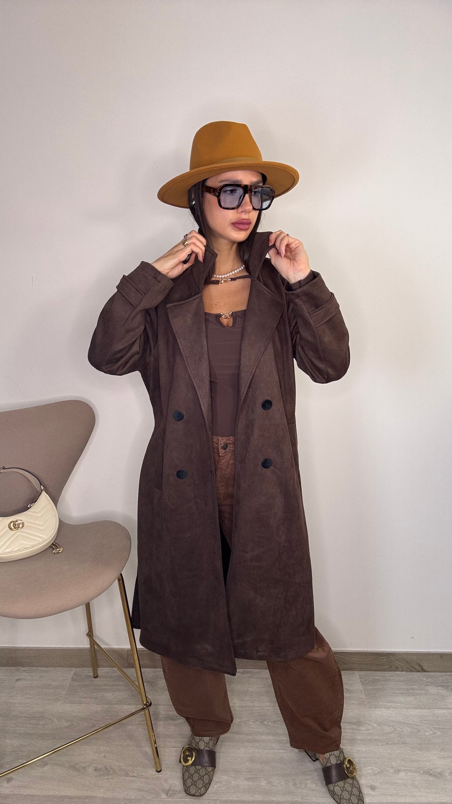 Trench marrone Mary