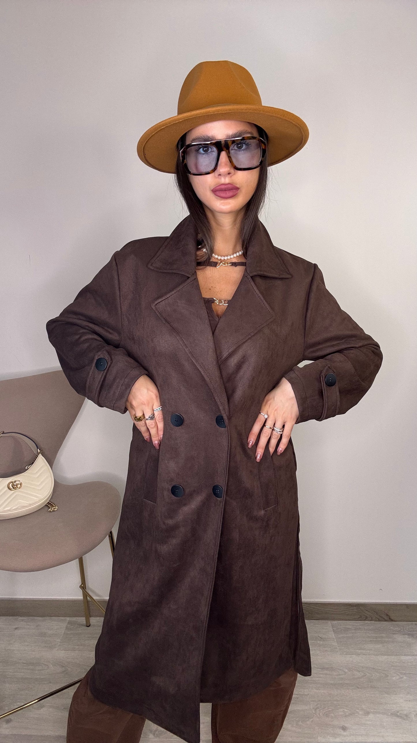 Trench marrone Mary