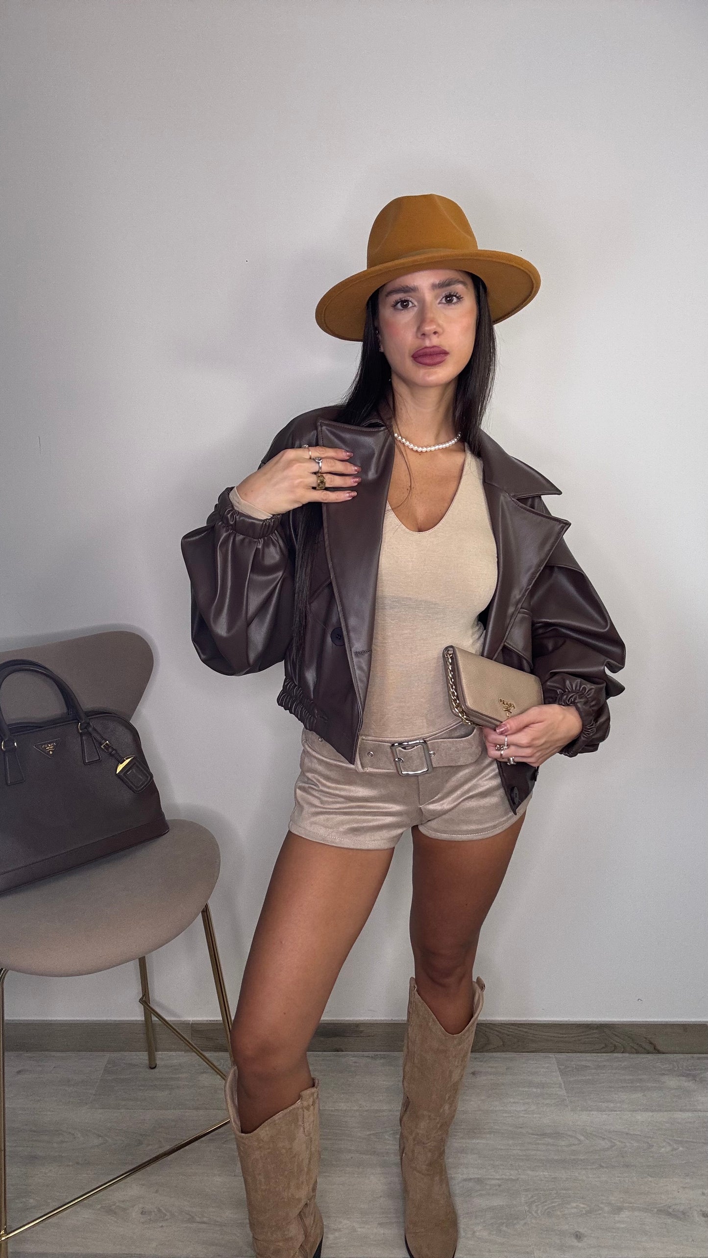 Shorts eco camoscio Eva